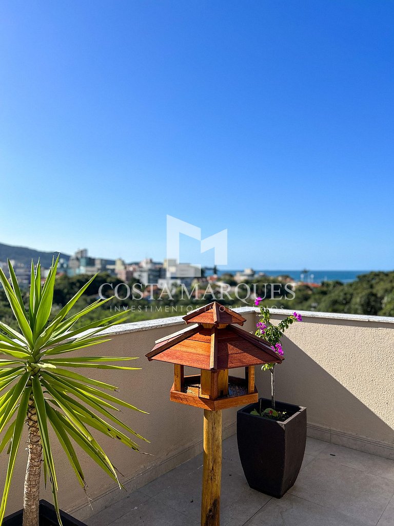 Cobertura com vista para o mar | 3 Suítes | 10 Pessoas
