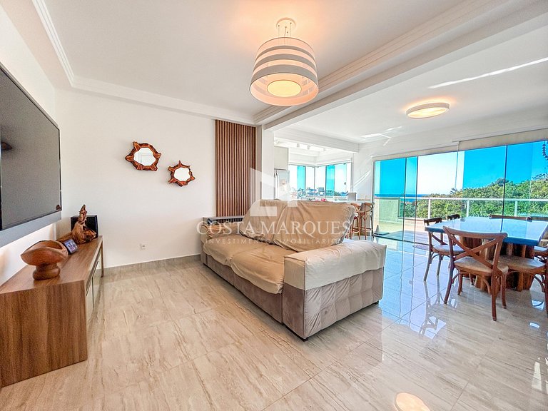 Cobertura com vista para o mar | 3 Suítes | 10 Pessoas
