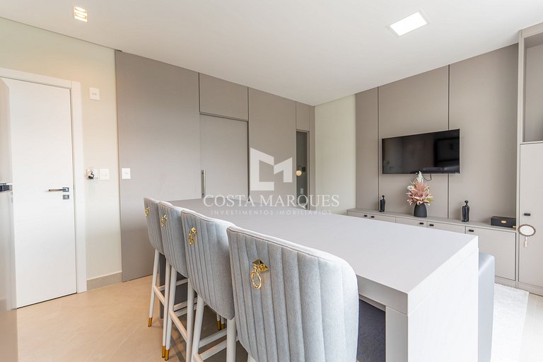 Apartamento 1 dormitório com piscina