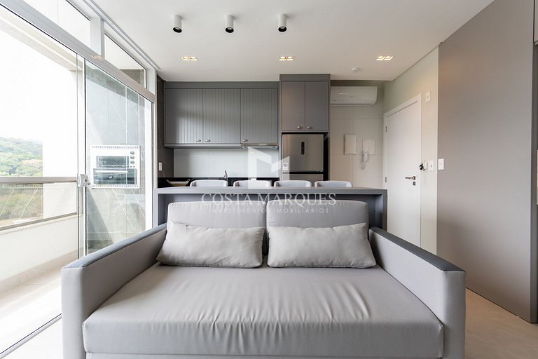 Apartamento 1 dormitório com piscina