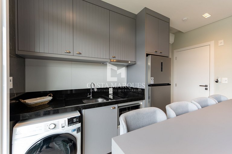 Apartamento 1 dormitório com piscina