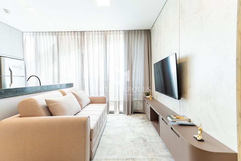 Flat com piscina em Bombas / SC