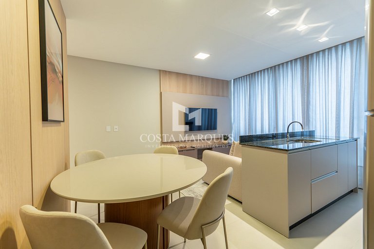 Flat com piscina em Bombas / SC